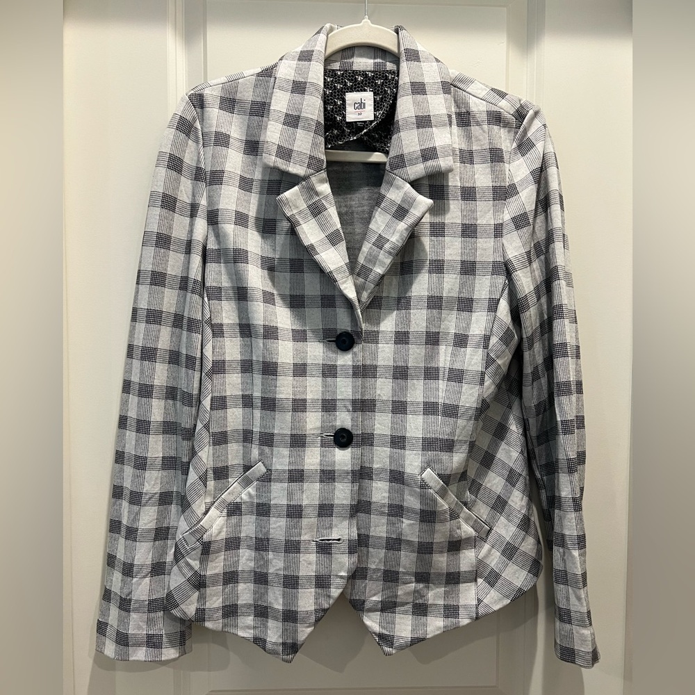 CAbi Gray Tailored Blazer Classic Suit Jacket